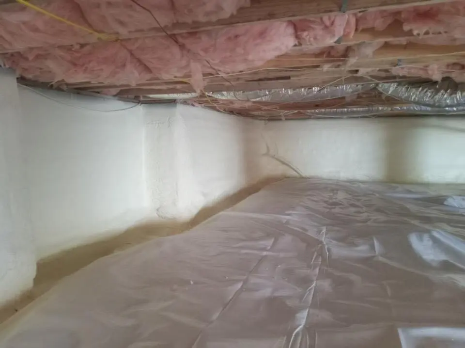Crawl space encapsulation with closed-cell spray foam for Attic Insulation in Independence